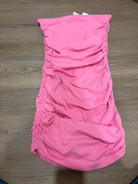 Zara Hot Pink Strapless Tube Dress